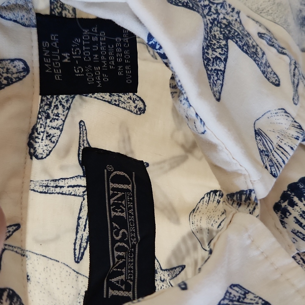 Vintage Sea Shell Print Men's Shirt - Picture 3 of 3